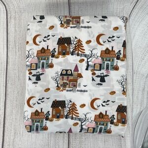 Envogue Sheet Set FULL Halloween Haunted House White Orange Spooky Ghost Bat